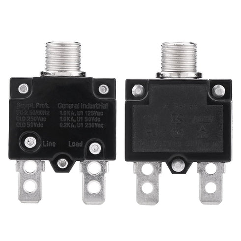 125/250V AC Thermal Overload Protector Reset Thermal Switch Circuit Breaker Over Current Overload Protector for Generator(15A) for delta shopmaste...