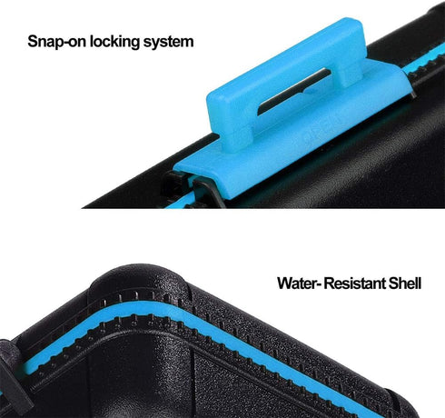 LENSGO Camera Battery Memory Card Case, Memory Card Hard Protector Case Water-Resistant Anti-Shock Storage Box for 3 Camera Batteries 3 XQD or 3 C...