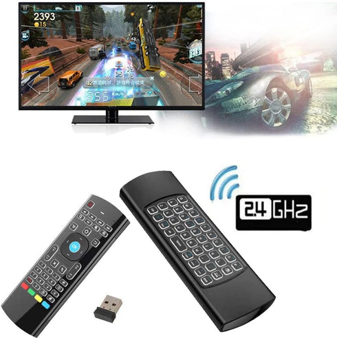 MX3 Pro Mini Keyboard Backlight Fly Remote Mouse,Android TV Remote Control,IR Learning Mini Wireless Keyboard for Android TV Box.HTPC.IPTV.Pad.PS3...