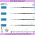 ZEM Brush Golden Taklon Multi Media Long Liner Artist Brush Set 20/0, 10/0, 5/0, 0...