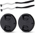 JJC 2-Pack 40.5mm Front Lens Cap Cover with Deluxe Cap Keeper for Sony ZV1F ZV-1F ZV-E10 II ZVE10 A6000 A6100 A6300 A6400 A6500 A6700 A5100 A7C II...