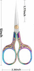 embroidery scissors, ultra sharp blades, craft sewing scissors, stainless steel multi-purpose beauty scissors, suitable for office, home, and kitc...