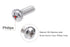 M5x8mm Machine Screws, Pan Phillips Cross Head Screw, Nickel Plated Carbon Steel Fasteners Bolts, 200Pcs...