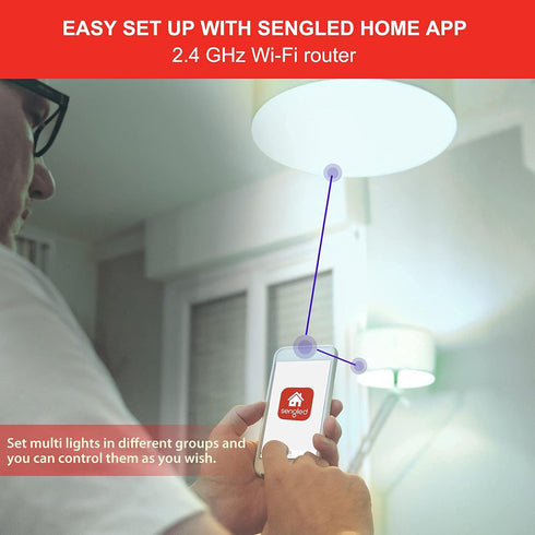 Sengled Smart Light Bulbs, WiFi Light Bulbs No Hub Required, Smart Bulbs That Work with Alexa, Google Home, Smart LED Light A19 Daylight (5000K), ...