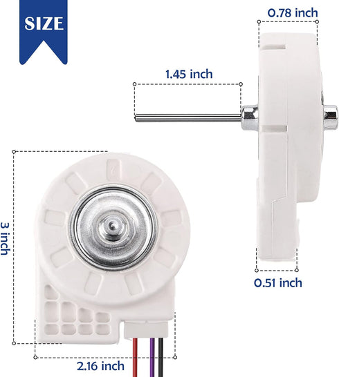 BCD-330WTV 12V 4W Freezing Fan Motor ZWF-02-4 Replacement for Midea Refrigerator 50240401000p