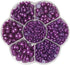Chenkou Craft Around 1900pcs Violet Assorted 7 Sizes Immitation Half Pearl Bead Flat Back Gem Scrapbook Craft DIY Loose Beads + Plastic Box (Viole...