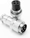 2 Sets Aviation Connector 4P 10A GX20-4 Waterproof Metal Male Female Wire Panel Power Chassis Fittings Connector Aviation Plug Silve...