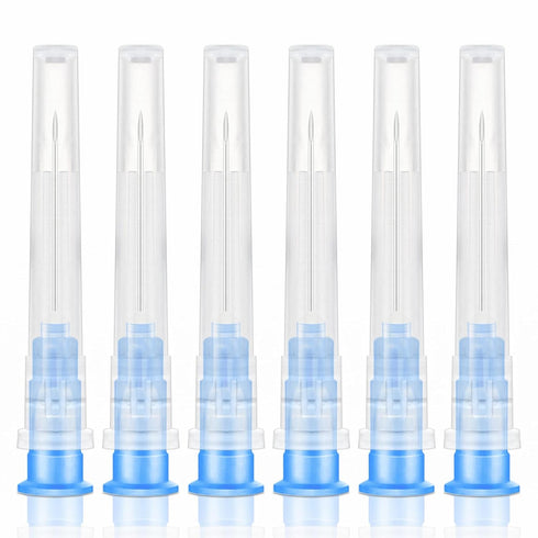120Pcs 23Gauge Dispensing Needles 1 Inch with Cap Individually Wrapped Sealed for Scientific Labs, Measuring Refilling, Industrial Dispensing Acce...