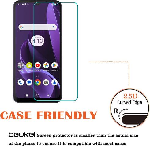 beukei (3 Pack) Compatible for NUU A15 Screen Protector Tempered Glass, Touch Sensitive,Case Friendly, 9H Hardness......