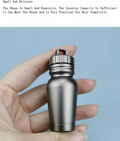 Pill Organizer Keychain Aluminum Travel Medicine Pill Box Portable Kyechian Pill Case Ourdoor Waterproof Pill Holder-Open on Both Sides...