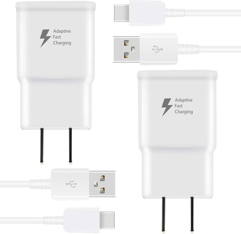 Adaptive Fast Charger Kit with USB Type C Cable?5 ft? Fast Charging Wall Charger Block Compatible with Samsung Galaxy S21/S21 Ultra/S20/S20+/S10/S...