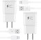 Adaptive Fast Charger Kit with USB Type C Cable?5 ft? Fast Charging Wall Charger Block Compatible with Samsung Galaxy S21/S21 Ultra/S20/S20+/S10/S...