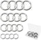 16PCS Spring O Ring Zinc Alloy Round Carabiner Snap Trigger Buckle DIY Clip 4 Styles for Key Chains Bag...