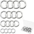 16PCS Spring O Ring Zinc Alloy Round Carabiner Snap Trigger Buckle DIY Clip 4 Styles for Key Chains Bag...