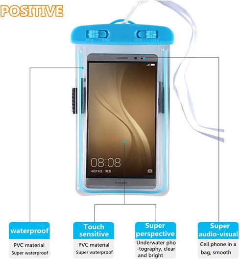wameay Waterproof Phone Pouch, Universal Waterproof Phone case, Dry Bag Outdoor Beach Bag for iPhone 12 11 8 7 Pro Max SE XR/Samsung Galaxy s21 No...