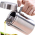 Oil Can Stainless Steel Olive Oil Dispensers Bottle, 550ML Oil Dispenser Pot Leak Proof Oil Salad Storage Oil Bottles Oil Container with Lid for K...