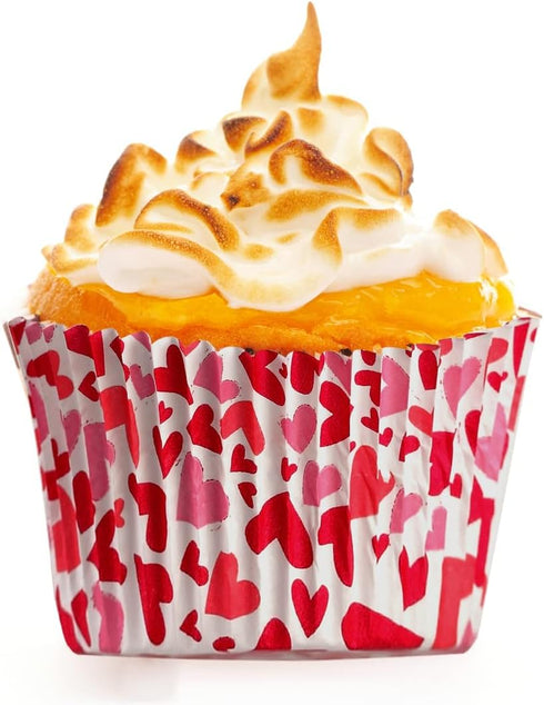 BinaryABC Red Heart Cupcake Liners Baking Cups,Valentine's Day Cake Decorations Party Supplies,100Pcs...
