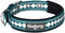 Blueberry Pet Soft & Safe 3M Reflective Jacquard Neoprene Padded Adjustable Dog Collar with Metal Buckle - Teal Blue, Neck 17-20.5", for Large Bre...