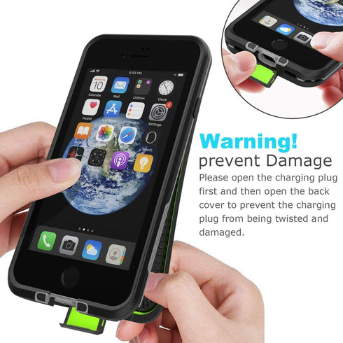 Diverbox for iPhone SE 2020 Waterproof Case iPhone 8 Waterproof Case,Waterproof Shockproof IP68 Full-Body Sturdy Case Built-in Screen Protector fo...