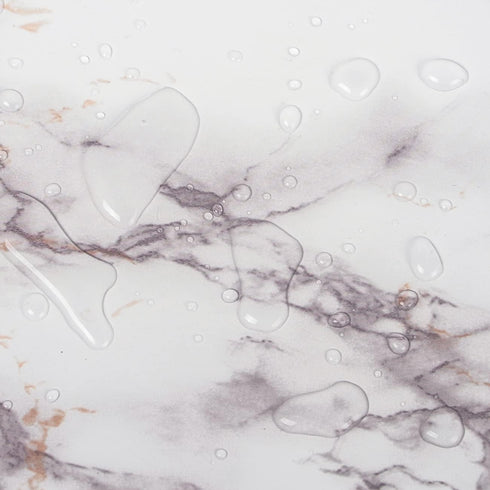 85" x15.8" White Brown Marble Contact Paper Glossy Marble Wallpaper Peel and Stick Countertops for Kitchen Bathroom Counter top Stick Paper Granit...