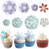 HiParty 6Pcs/Set Snowflake Fondant Cutter, Cookie Cutter Set with 6 Snowflake Shapes, White/Transparent, Plastic, Hand Wash Only...