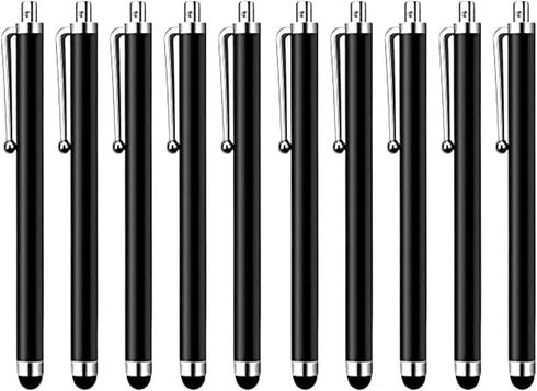 HESSION 10 Pack Stylus Pen for all capacitive Touch Screens Suitable for iPhone Ipad Samsung Galaxy Tablets Black...