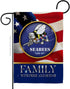 Breeze Decor US Family Honor Garden Flag Armed Forces Navy USN Seabee United State American Military Veteran Retire Official House Banner Small Ya...