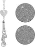 3 pcs Bling Car Accessories for Women, DaKuan 1 pcs Heart Diamond Car Hanging Accessories, Car Rear View Mirror Accessories with 2 pcs Car Cup Coa...