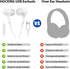 USB Headphone for PC Laptop Magnetic Wired Earbuds Computer Headset with Microphone Control Mute Mic Noise Canceling in-Ear Silicone Cap Corded Ea...