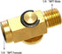 Quickun Pneumatic Brass In-Line Air Flow Regulator Valve, 1/4" NPT Male & Female, Air Pressure Compressor Tool...