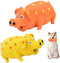 Pig Squeaky Dog Toy, 2 PCS Interactive Rubber Pig Dog Chew Toy - Durable Latex Spot Grunting Pig Dog Toys That Oink for Small Medium Large Dogs (O...