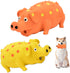 Pig Squeaky Dog Toy, 2 PCS Interactive Rubber Pig Dog Chew Toy - Durable Latex Spot Grunting Pig Dog Toys That Oink for Small Medium Large Dogs (O...