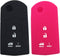 Ezzy Auto Black and Rose 4 Buttons Silicone Rubber Key Fob Case Key Covers Key Jacket Skin Protector fit for Mazda 3 5 6 Mazda CX-7...