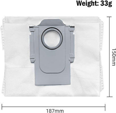 Replacement Dust Bag for Roborock S8/S8+/S8 Pro Ultra Robot Vacuum Cleaner, Large Capacity Disposable Bag for for Roborock S8 Accessories, 6 Pack...