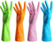 4 Pair Waterproof Reusable Dishwashing Nitrile Gloves for Car-washing Laundry Household Cleaning Medium...