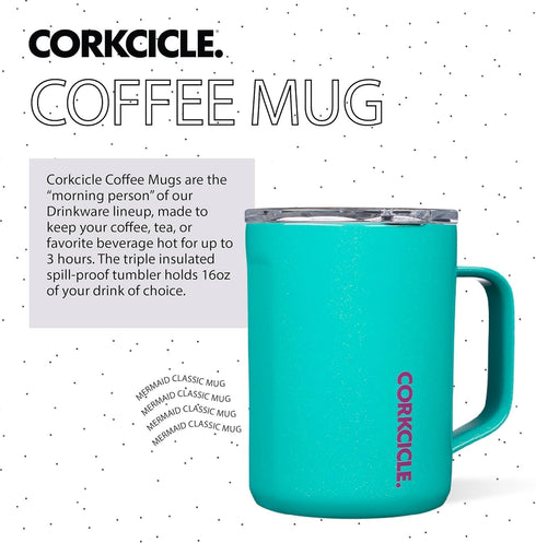 Corkcicle Classic Coffee Mug - Triple Insulated Stainless Steel Travel Mug - Shatter-Proof Lid - Keeps Drink Hot Over 3 Hours - Holiday Mug Gift -...