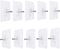 LAJAR 10Pcs Adhesive Wall Mount Screw Hooks, No-Trace Sticker Screw Hanging Nails for Bathroom Kitchen Shower Room (10mm)...