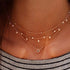 Bohemia Layered Choker Necklace Star Necklace Crystal Choker Diamond Star Charm Pendant Necklace Multi-layered Station Chain for Women...