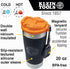 Klein Tools 55580 Stainless Steel Tumbler with Flip-Top Lid, Insulated 20 Oz. Tradesman's Double Wall Vacuum Mug, Slip-resistant Sleeve...