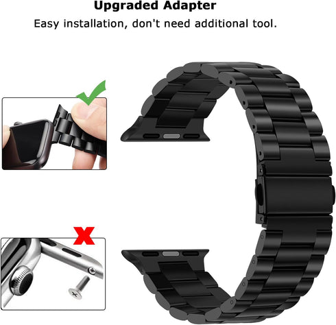 Tasikar Band Compatible with Apple Watch Band 42mm (Series 10) 41mm 40mm 38mm Premium Stainless Steel Metal Replacement Strap Compatible with Appl...