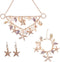 PH PandaHall 3 in 1 Mermaid Jewelry Set Sea Shell Starfish Jewelry Pearl Bib Statement Chunky Mermaid Tail Necklace Bracelets Shell Earrings Summe...