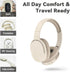 FIKDCMJBluetooth Headphones Over Ear,Wireless Headphones 12H Playtime and Noise Cancelling, HiFi Stereo Foldable Lightweight Headset, Deep Bass wi...