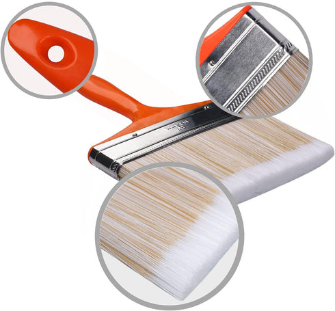 Large Paint Brush 6 Inch, Soft Tip Paint Brushes for Walls, Brush for Painting, Quick Decking, Fence, Walls and Furniture Paint Application for Pa...