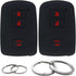 GFDesign 2 Pcs Silicone 3 Buttons Key Fob Cover Remote Case Keyless Protector Compatible with Toyota 4Runner RAV4 Tacoma Highlander Land Cruiser P...