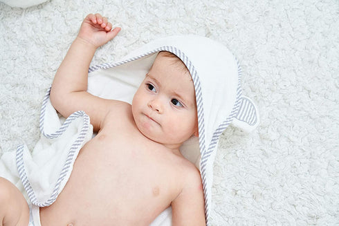 HIPHOP PANDA Hooded Towel - Rayon Made from Bamboo, Bath Towel with Bear Ears for Newborn, Babie, Toddler, Infant - Absorbent Large Baby Towel - W...