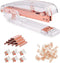 Acrylic Desktop Stapler with 1000 26/6 Staples, 6 Binder Clips & 50 Paper Clips, Desk Accessory Kit for Home Office School (Rose Gold)...