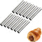 Screw Croissant Molds, VolksRose 12 PCS Non-stick Stainless Steel Waffle Cone Roll Pastry Cream Horn Forms Pancake Making Tool Cannoli Tubes DIY S...