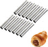 Screw Croissant Molds, VolksRose 12 PCS Non-stick Stainless Steel Waffle Cone Roll Pastry Cream Horn Forms Pancake Making Tool Cannoli Tubes DIY S...