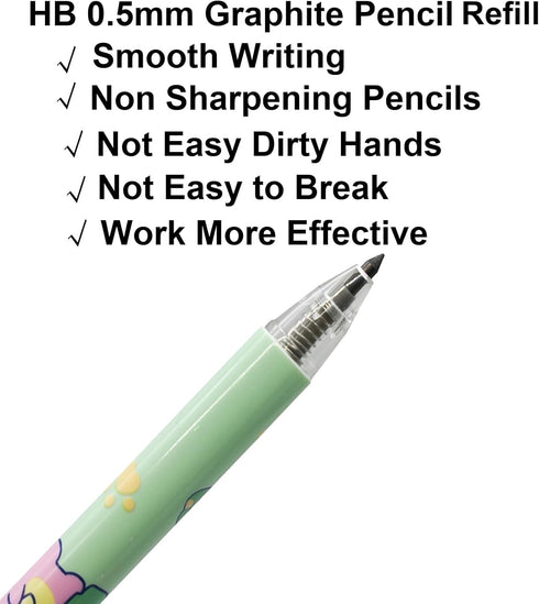 Maydahui 24PCS Cute Dinosaur Eternal Pencils HB 0.5mm Retractable Extensible Pencils Magic Forever Pencil for Students Classmates School Teachers ...