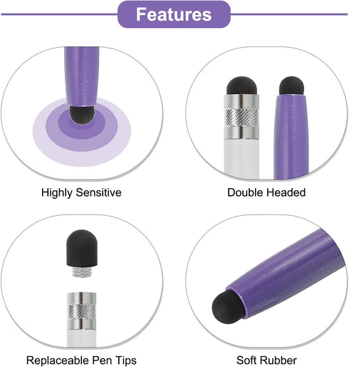 MECCANIXITY Stylus Pens for Touch Screens Dual Rubber Tips Capacitive Stylus Tablet Pen Sensitivity Precision for Universal Touch Devices, Gradien...